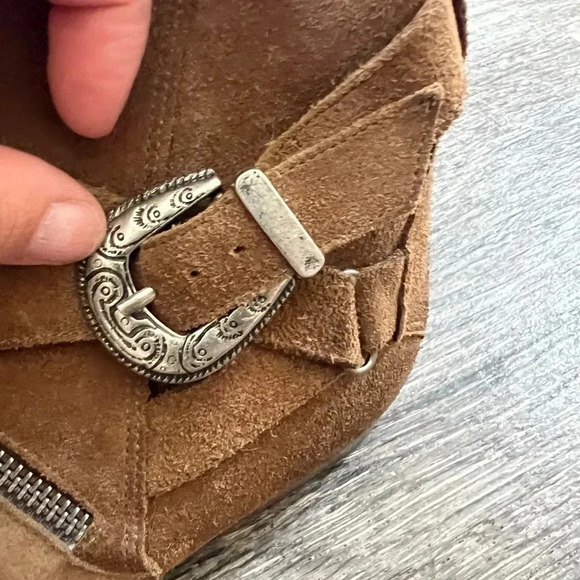 AllSaints Tejus Suede Ankle Zip Western Boot Sz 40 - Picture 5 of 7